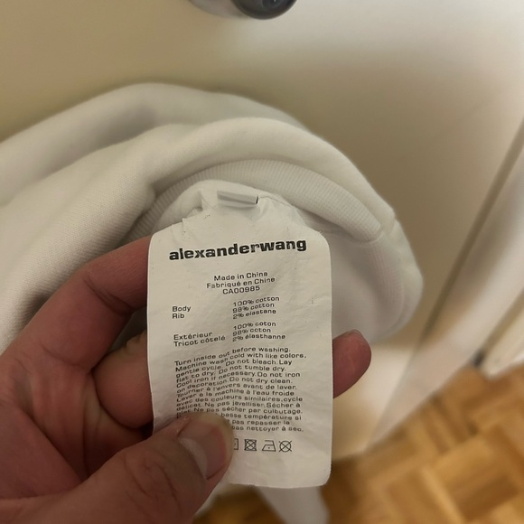 Alexander Wang White High-Collar Top - Picture 3 of 3